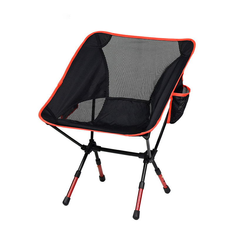 Chaise de camping pliante avec poche latérale