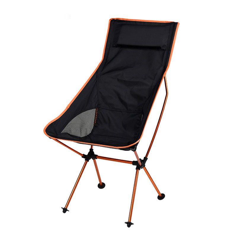 Chaise de camping pliante à dossier haut